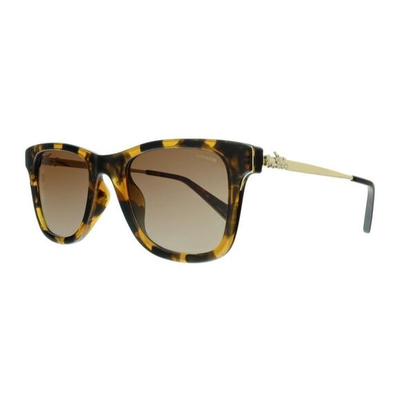 Coach 0HC8279U 512013 Dark Tortoise Rectangle Sunglasses - Picture 1 of 5